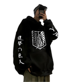 Attack on Titan Hoodie Anime Hoodies Oversized Sweatshirts Cosplay Pullovers Loose Streetwear Winter Warm Men's Clothes Women's - Animehouse