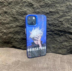 Gojo Face Color Silver (Premium Edition) Dazzling anti-fall mobile phone case is suitable for Apple series mobile phone protective case - Animehouse