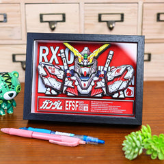 Yuanzu Gundam 3D handmade paper art three-dimensional painting attacks animation peripheral decoration figures to set the table pendant birthday gift