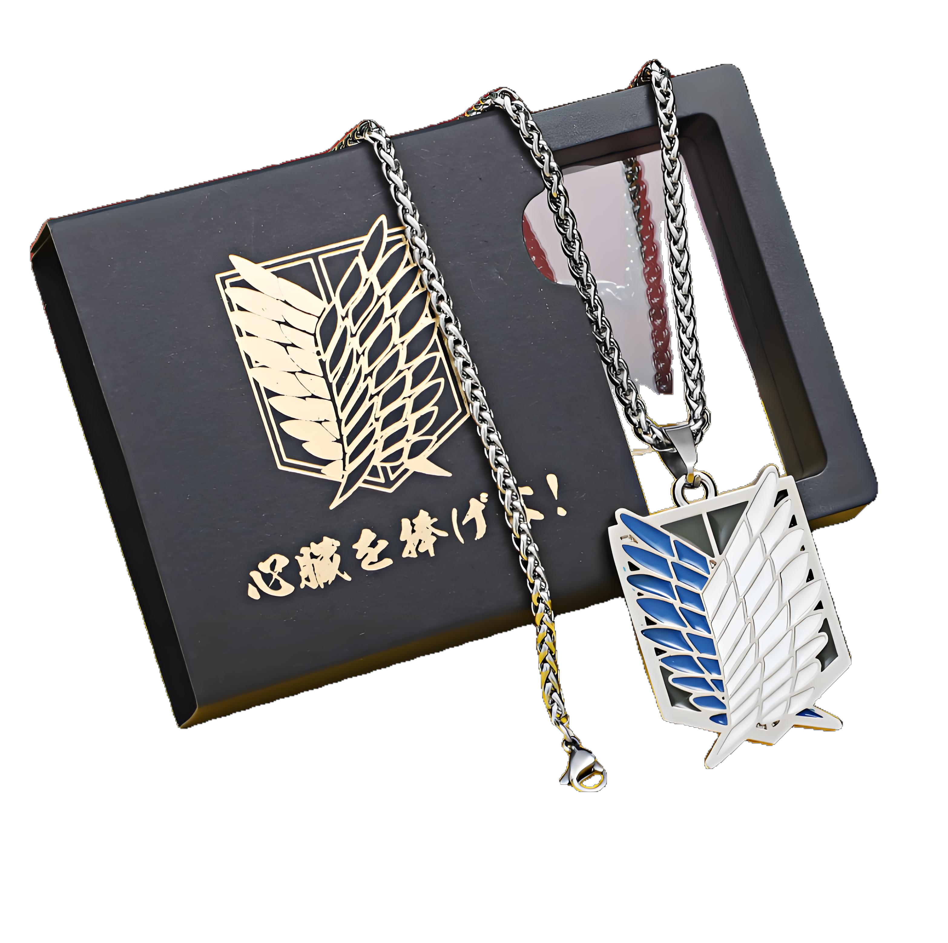 Attack on Titan commemorative gift (badge necklace, badge keychain, gift box set 11 pieces) holiday gift - Animehouse