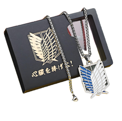 Attack on Titan commemorative gift (badge necklace, badge keychain, gift box set 11 pieces) holiday gift - Animehouse
