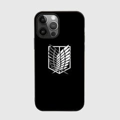 Anime Attack on Titan black Phone Case for iPhone 14 11 12 13 mini pro XS MAX 8 7 6 6S 5s Plus X SE XR 2020 - Animehouse
