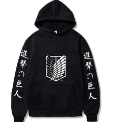 Attack on Titan Hoodie Anime Hoodies Oversized Sweatshirts Cosplay Pullovers Loose Streetwear Winter Warm Men's Clothes Women's - Animehouse