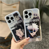 Japan Anime Jujutsu Kaisen Satoru Gojo Geto Suguru Phone Case For iPhone 16 15 14 13 12 11 Pro Max Luxury laser Gradient Covers - Animehouse