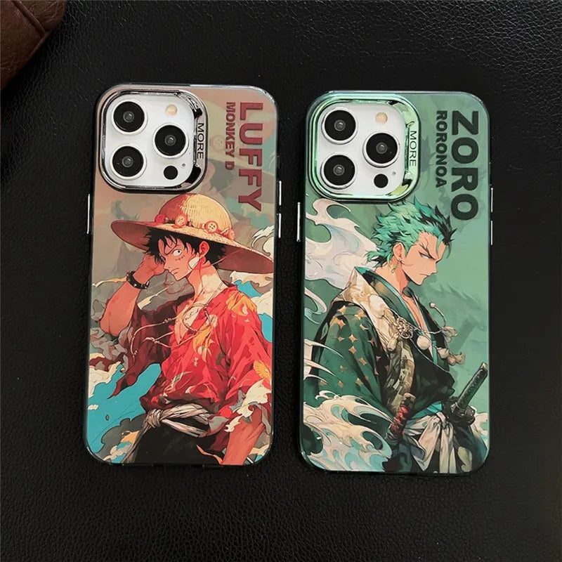 ONE PIECE luffy hat Roronoa Zoro plating Anime Phone Case For iPhone