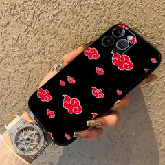 Japan Anime Cloud Black Soft Phone Cover Case for iPhone 15 16 14 Plus 17Air 13 12 11 17 Pro Max 7 8 XR XS Max