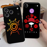 Case for iPhone 7 8 13 12 11 17 Pro Max XR 17Air XS Max 15 16 14 Plus Black Soft Phone Cover N-NARUTOS Logo