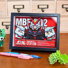 Yuanzu Gundam 3D handmade paper art three-dimensional painting attacks animation peripheral decoration figures to set the table pendant birthday gift