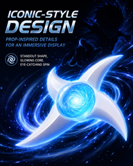 LED Spiral Light Blade Toy – Multicolor Spinning Cosplay Prop for Anime Conventions, Photos & Display