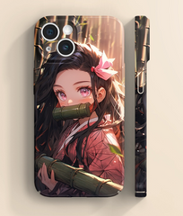 The Ghost Killer is suitable for Apple mobile phone 8-14 series silicone 11 film soft shell bright surface anti-fall protective case - Animehouse