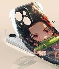 The Ghost Killer is suitable for Apple mobile phone 8-14 series silicone 11 film soft shell bright surface anti-fall protective case - Animehouse