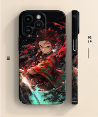 The Ghost Killer is suitable for Apple mobile phone 8-14 series silicone 11 film soft shell bright surface anti-fall protective case - Animehouse
