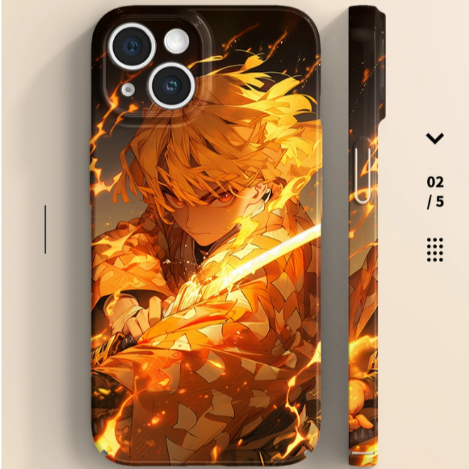 The Ghost Killer is suitable for Apple mobile phone 8-14 series silicone 11 film soft shell bright surface anti-fall protective case - Animehouse
