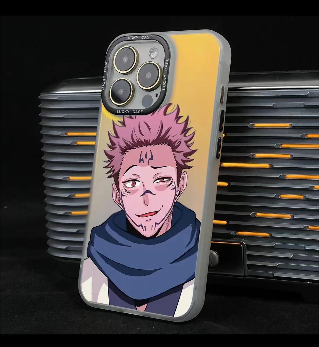 Two-side Nuo gradient mobile phone case applies to the full range of Apple mobile phone anti-drop cartoon protective case - Animehouse