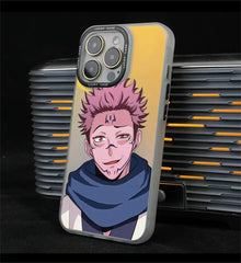 Two-side Nuo gradient mobile phone case applies to the full range of Apple mobile phone anti-drop cartoon protective case - Animehouse