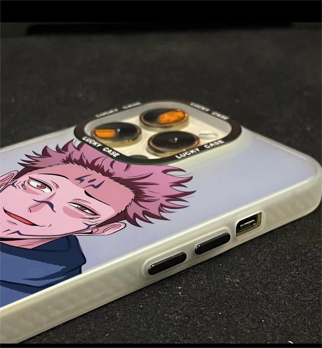 Two-side Nuo gradient mobile phone case applies to the full range of Apple mobile phone anti-drop cartoon protective case - Animehouse