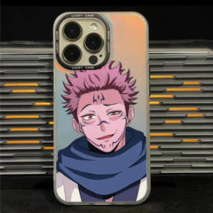 Two-side Nuo gradient mobile phone case applies to the full range of Apple mobile phone anti-drop cartoon protective case - Animehouse