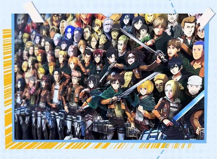 Attack giant important people group photo animation ultra clear 3D decorative painting - Animehouse