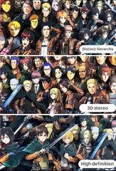Attack giant important people group photo animation ultra clear 3D decorative painting - Animehouse