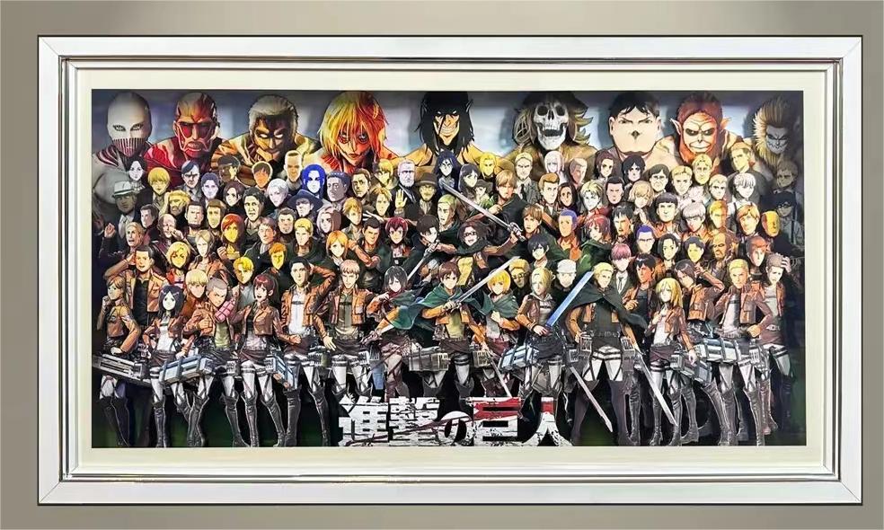 Attack giant important people group photo animation ultra clear 3D decorative painting - Animehouse