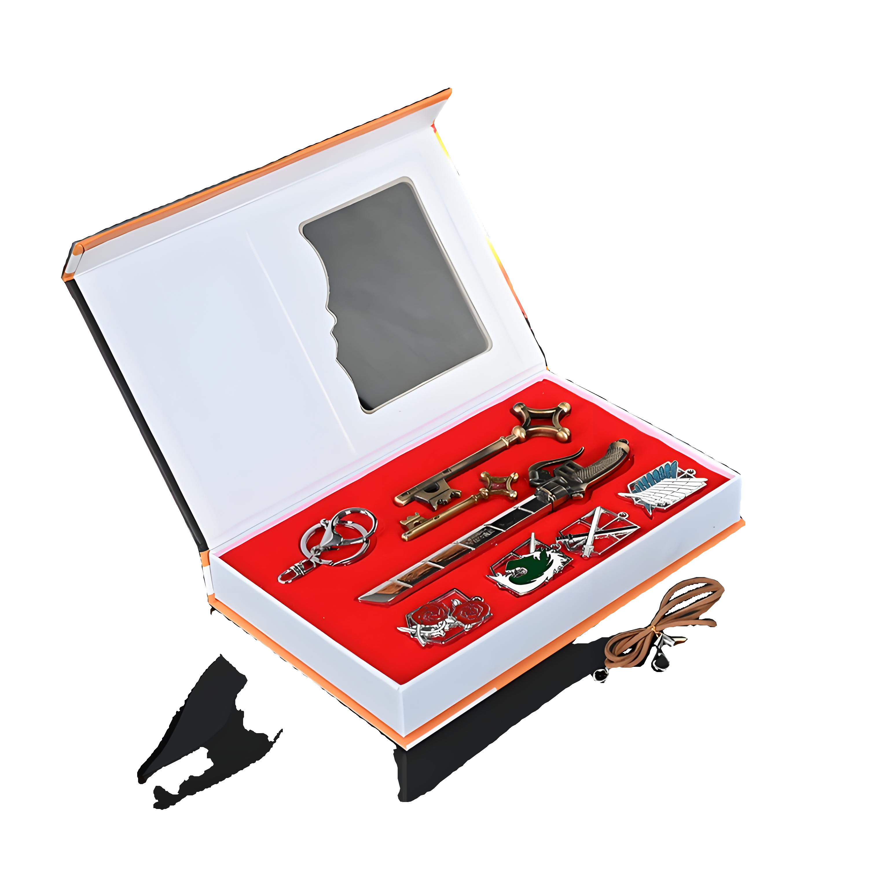 Attack on Titan commemorative gift (badge necklace, badge keychain, gift box set 11 pieces) holiday gift - Animehouse
