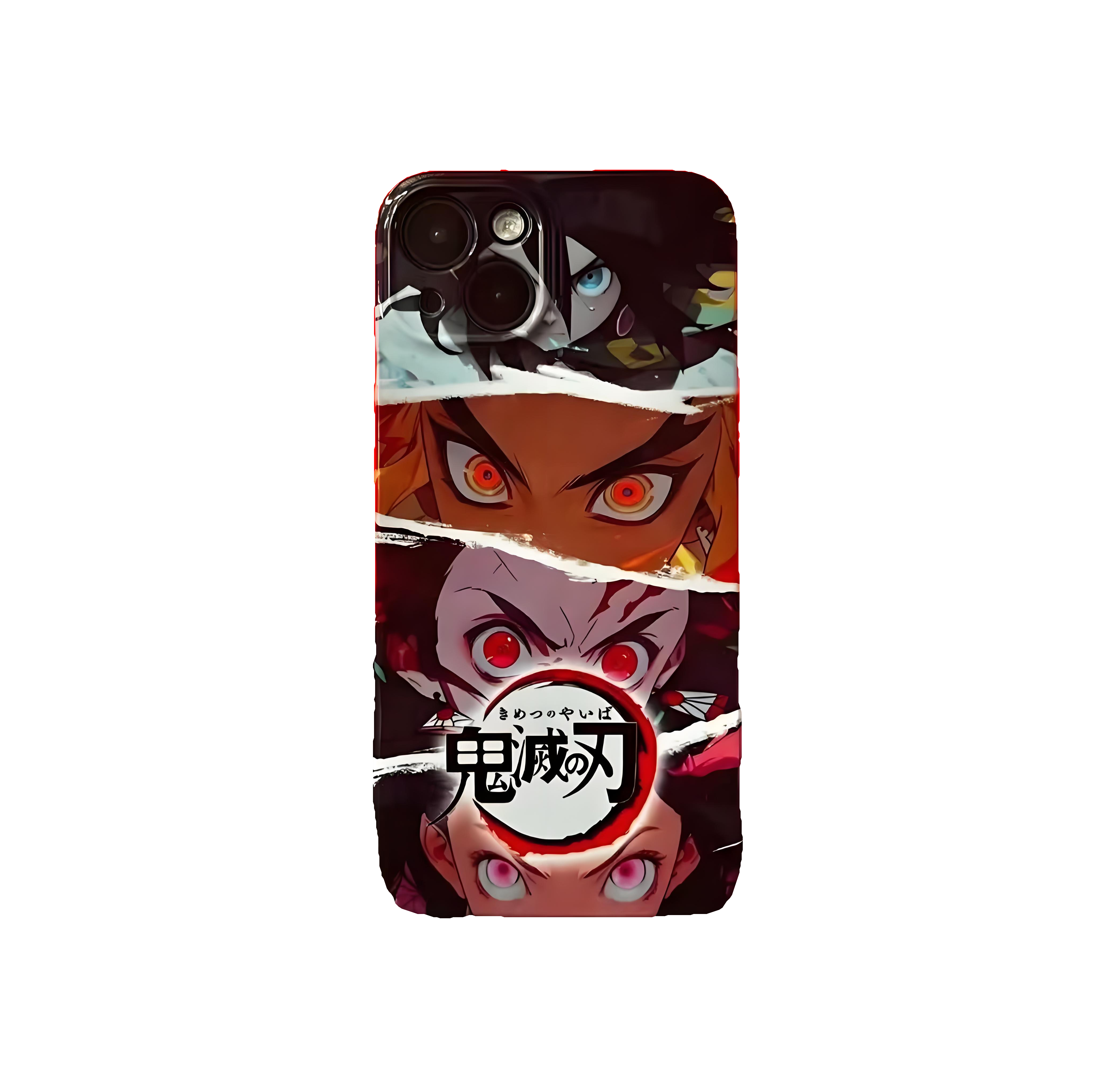 Demon Slayer Colorful Phone Case Carbon Lang and Nezuko - Animehouse