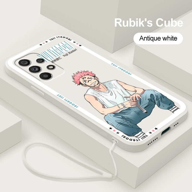 Anime Jujutsu Kaisen Japan Phone Case For Samsung A73 A53 A52 A33 A32 A23 A22 A71 A51 A21S A03S A50 A30 5G Liquid Rope Funda - Animehouse