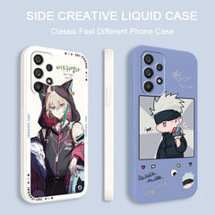 Anime Jujutsu Kaisen Japan Phone Case For Samsung A73 A53 A52 A33 A32 A23 A22 A71 A51 A21S A03S A50 A30 5G Liquid Rope Funda - Animehouse