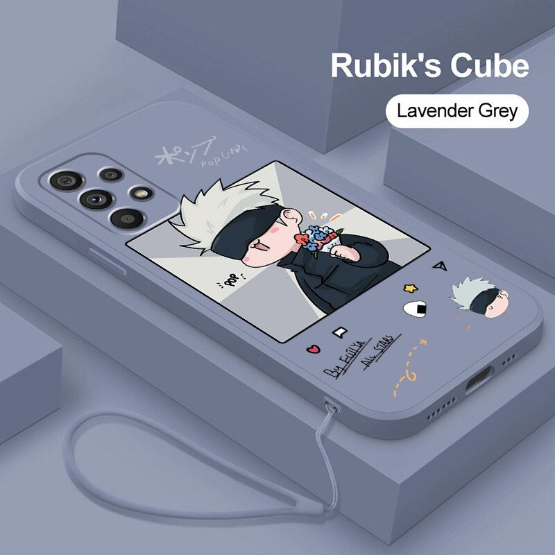 Anime Jujutsu Kaisen Japan Phone Case For Samsung A73 A53 A52 A33 A32 A23 A22 A71 A51 A21S A03S A50 A30 5G Liquid Rope Funda - Animehouse
