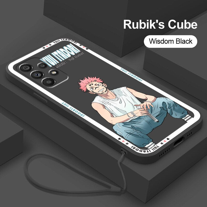 Anime Jujutsu Kaisen Japan Phone Case For Samsung A73 A53 A52 A33 A32 A23 A22 A71 A51 A21S A03S A50 A30 5G Liquid Rope Funda - Animehouse
