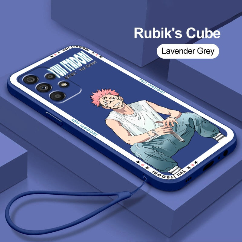 Anime Jujutsu Kaisen Japan Phone Case For Samsung A73 A53 A52 A33 A32 A23 A22 A71 A51 A21S A03S A50 A30 5G Liquid Rope Funda - Animehouse