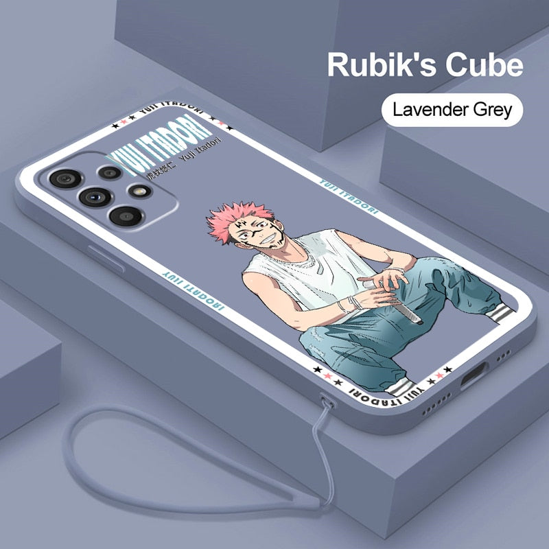 Anime Jujutsu Kaisen Japan Phone Case For Samsung A73 A53 A52 A33 A32 A23 A22 A71 A51 A21S A03S A50 A30 5G Liquid Rope Funda - Animehouse