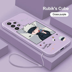 Anime Jujutsu Kaisen Japan Phone Case For Samsung A73 A53 A52 A33 A32 A23 A22 A71 A51 A21S A03S A50 A30 5G Liquid Rope Funda - Animehouse