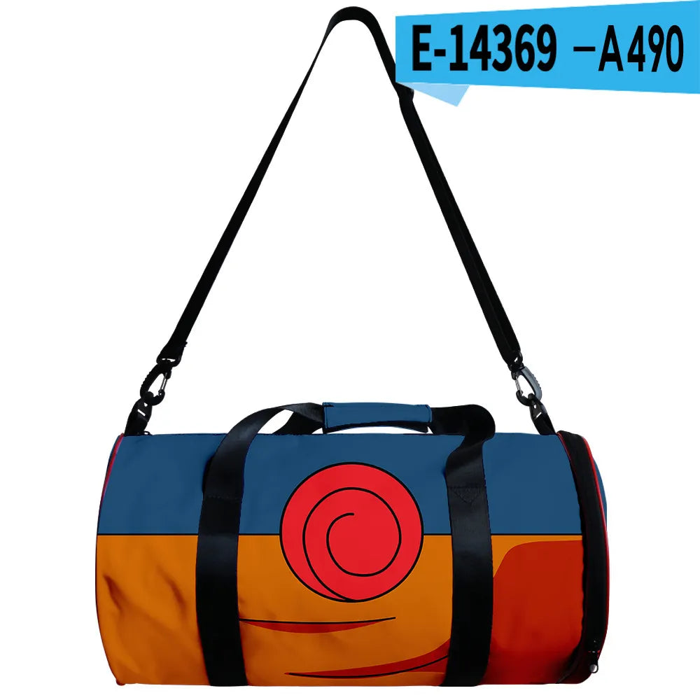 Anime Naruto Sports Gym Bag 30L with Compartment Waterproof Bag Akatsuki Handbag Crossbody Support Durable Fitness Travel Bags - Animehouse