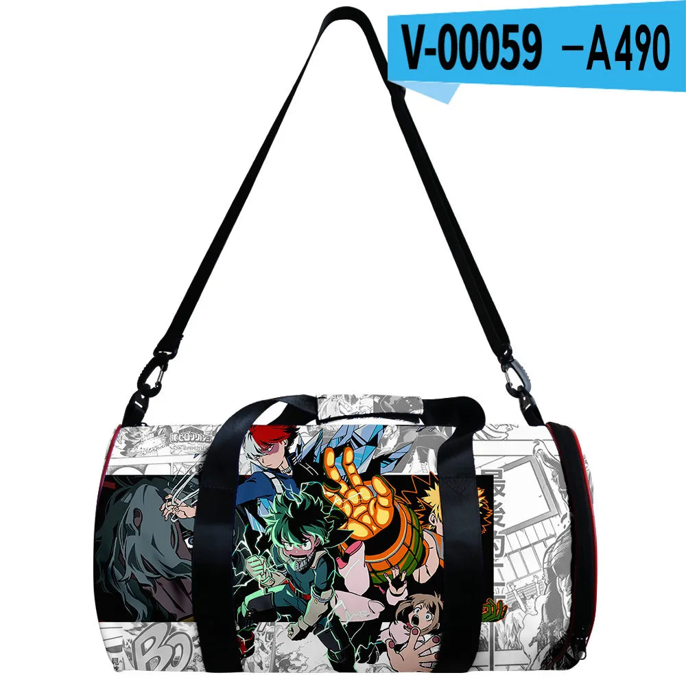 Anime Naruto Sports Gym Bag 30L with Compartment Waterproof Bag Akatsuki Handbag Crossbody Support Durable Fitness Travel Bags - Animehouse