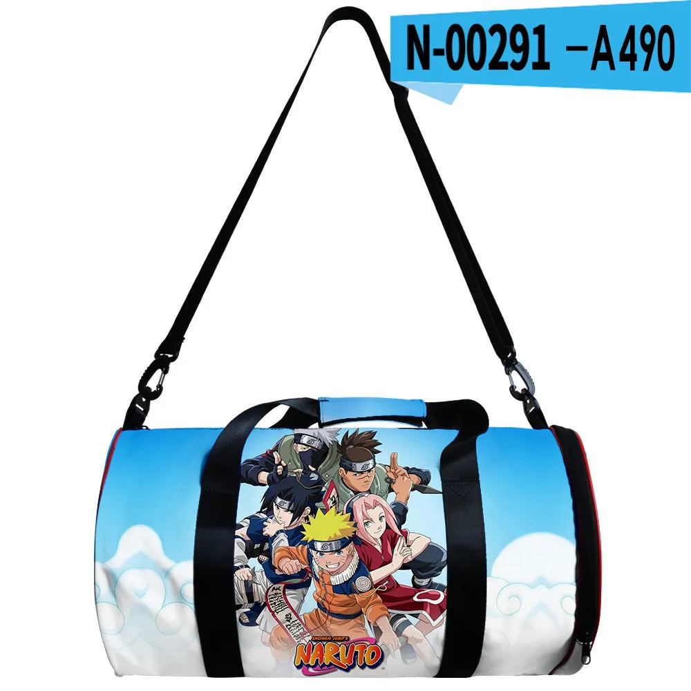 Anime Naruto Sports Gym Bag 30L with Compartment Waterproof Bag Akats Animehouse