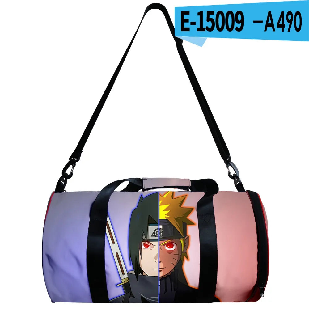 Anime Naruto Sports Gym Bag 30L with Compartment Waterproof Bag Akatsuki Handbag Crossbody Support Durable Fitness Travel Bags - Animehouse