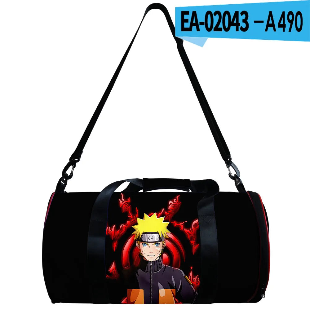 Anime Naruto Sports Gym Bag 30L with Compartment Waterproof Bag Akatsuki Handbag Crossbody Support Durable Fitness Travel Bags - Animehouse