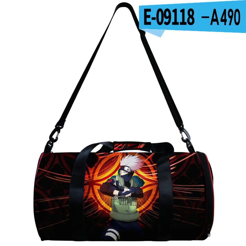 Anime Naruto Sports Gym Bag 30L with Compartment Waterproof Bag Akatsuki Handbag Crossbody Support Durable Fitness Travel Bags - Animehouse