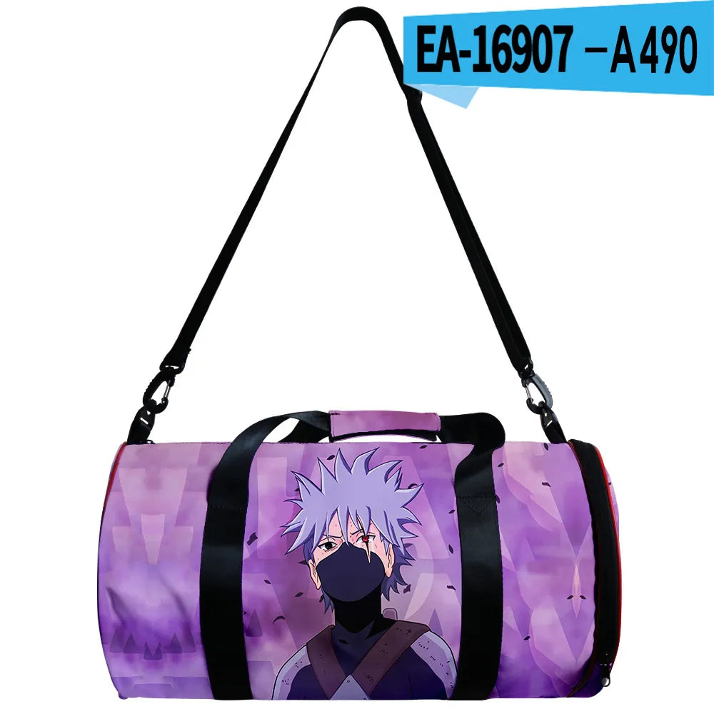 Anime Naruto Sports Gym Bag 30L with Compartment Waterproof Bag Akatsuki Handbag Crossbody Support Durable Fitness Travel Bags - Animehouse