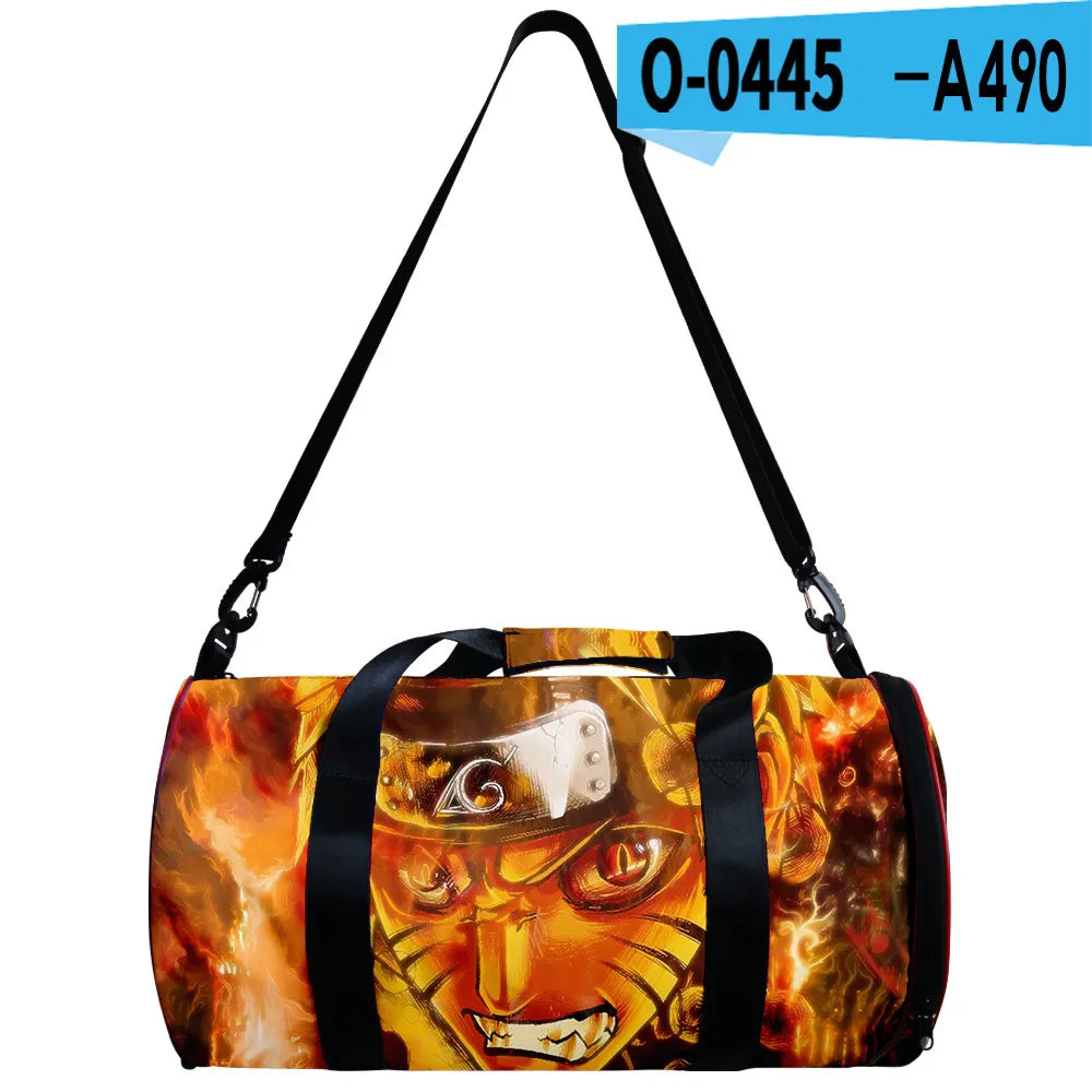 Anime Naruto Sports Gym Bag 30L with Compartment Waterproof Bag Akatsuki Handbag Crossbody Support Durable Fitness Travel Bags - Animehouse