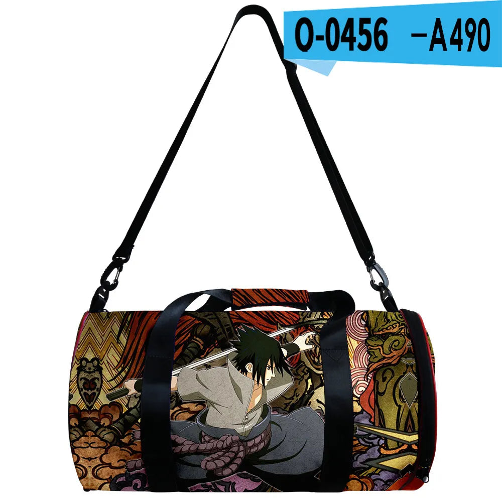 Anime Naruto Sports Gym Bag 30L with Compartment Waterproof Bag Akatsuki Handbag Crossbody Support Durable Fitness Travel Bags - Animehouse