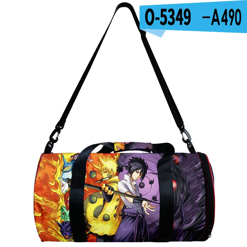 Anime Naruto Sports Gym Bag 30L with Compartment Waterproof Bag Akatsuki Handbag Crossbody Support Durable Fitness Travel Bags - Animehouse