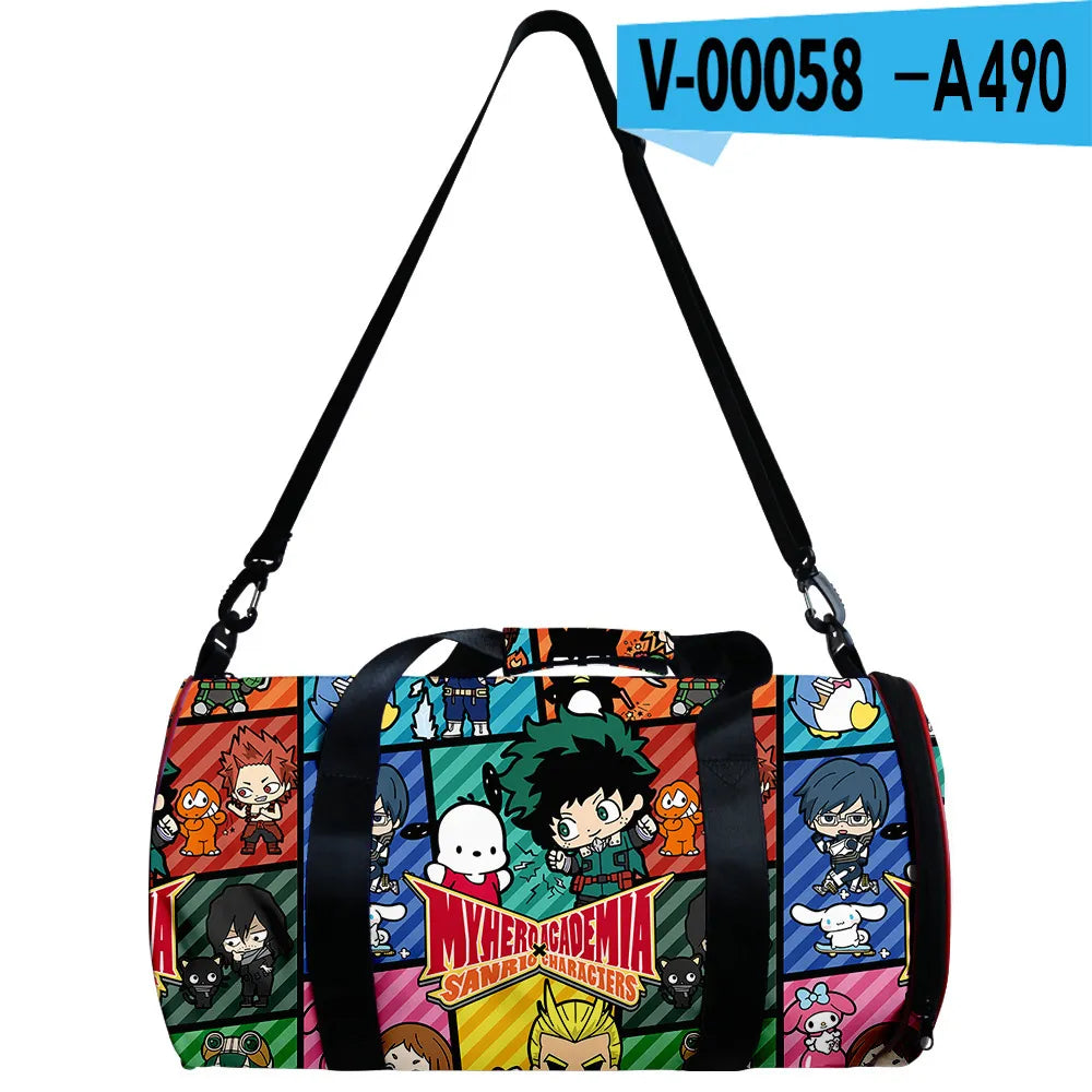 Anime Naruto Sports Gym Bag 30L with Compartment Waterproof Bag Akatsuki Handbag Crossbody Support Durable Fitness Travel Bags - Animehouse