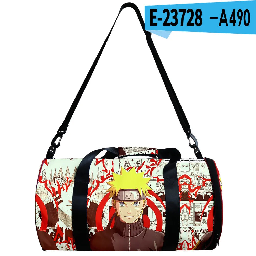 Anime Naruto Sports Gym Bag 30L with Compartment Waterproof Bag Akatsuki Handbag Crossbody Support Durable Fitness Travel Bags - Animehouse