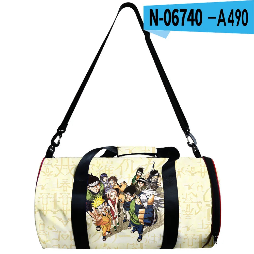 Anime Naruto Sports Gym Bag 30L with Compartment Waterproof Bag Akatsuki Handbag Crossbody Support Durable Fitness Travel Bags - Animehouse