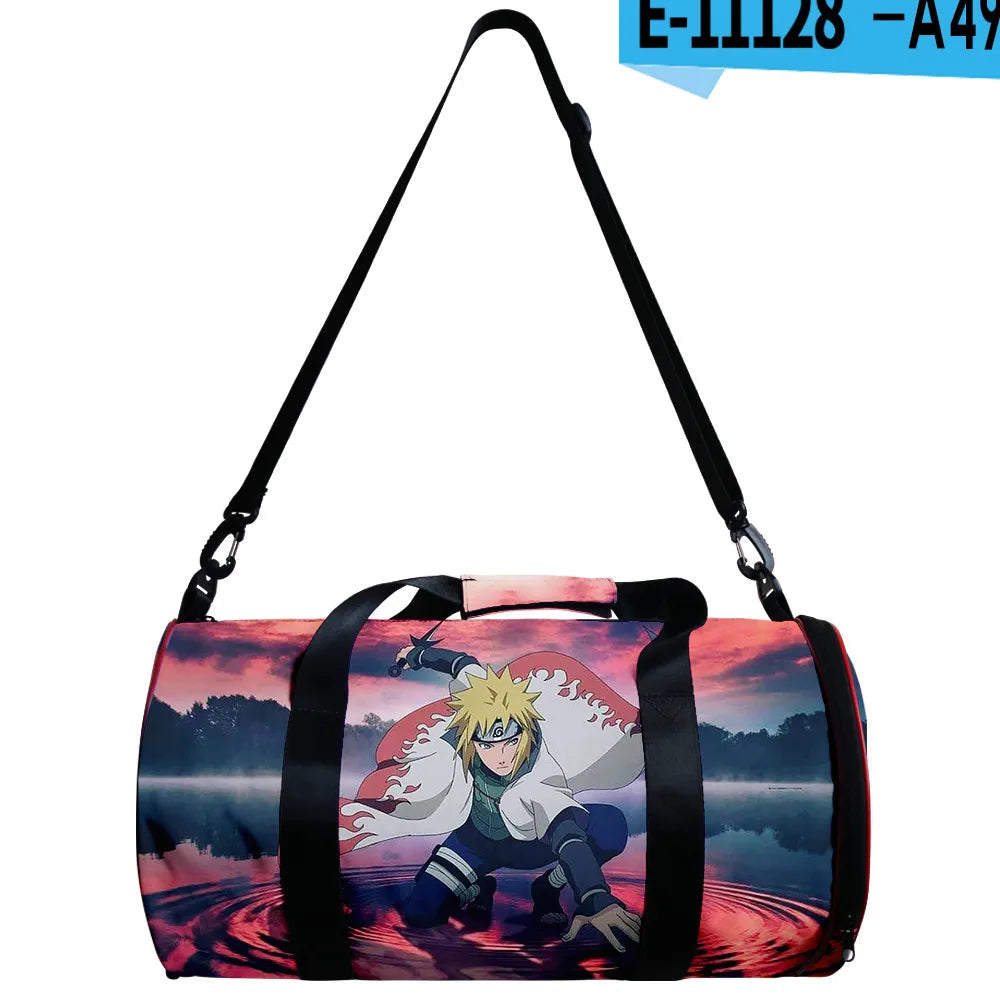 Anime Naruto Sports Gym Bag 30L with Compartment Waterproof Bag Akatsuki Handbag Crossbody Support Durable Fitness Travel Bags - Animehouse