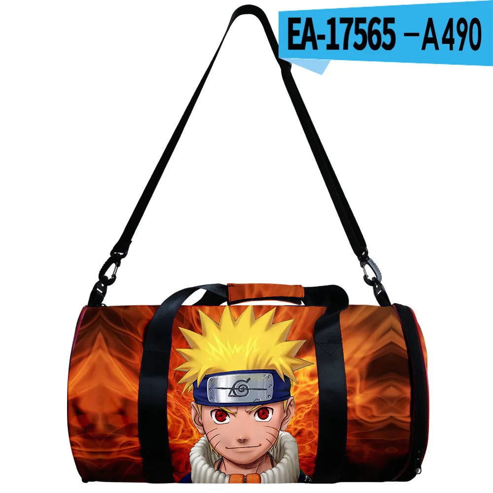 Anime Naruto Sports Gym Bag 30L with Compartment Waterproof Bag Akatsuki Handbag Crossbody Support Durable Fitness Travel Bags - Animehouse