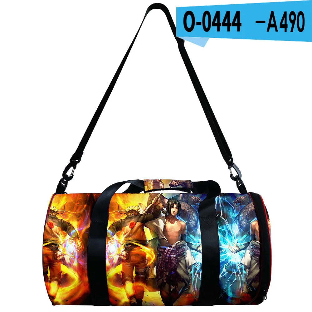 Anime Naruto Sports Gym Bag 30L with Compartment Waterproof Bag Akatsuki Handbag Crossbody Support Durable Fitness Travel Bags - Animehouse