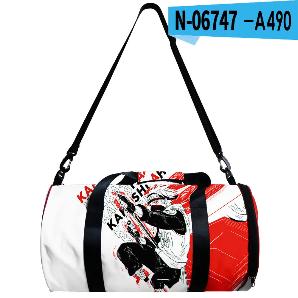 Anime Naruto Sports Gym Bag 30L with Compartment Waterproof Bag Akatsuki Handbag Crossbody Support Durable Fitness Travel Bags - Animehouse
